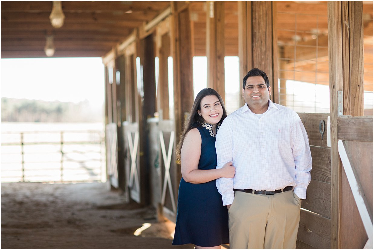 engagement photos in a barn 